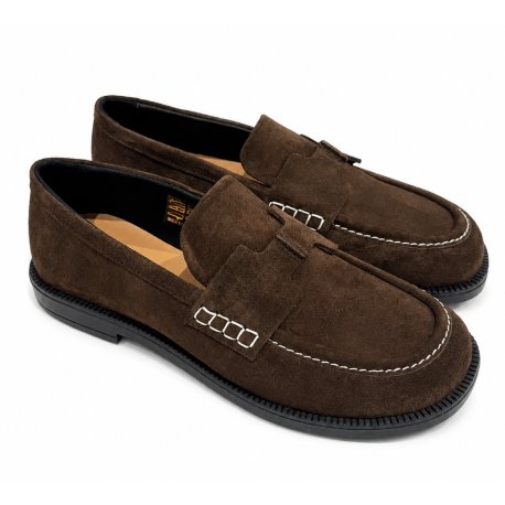 Pavement Palilja loafer i brun ruskind