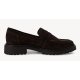 Tamaris 24300 loafer i mørkebrun ruskind