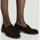 Tamaris 24300 loafer i mørkebrun ruskind