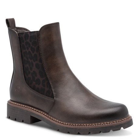 Tamaris 25483 støvle i mocca leopard