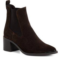 Tamaris 25301 spidssnudet støvle i mocca ruskind