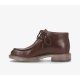 Shoedesign Moana ankelstøvle i mørkebrun skind med snøre