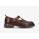Shoedesign Moala Mary Jane loafer i mørkebrun skind