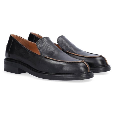Billi Bi B1353 loafer i sort skind med detaljer