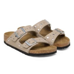 Birkenstock Arizona Rivet Border Kids Gray Taupe