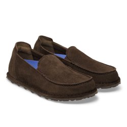Birkenstock Utti slip on i mørkebrun ruskind