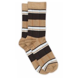 MP Woman 79776 strømper i cognac med striber