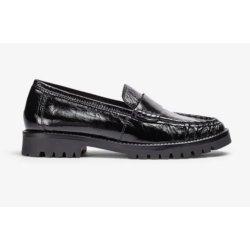 Unisa FIJO loafer i sort laksind
