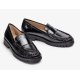 Unisa FIJO loafer i sort laksind
