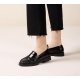 Unisa FIJO loafer i sort laksind