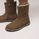 Birkenstock Uppsala Sherling Zip i Dark Tea ruskind