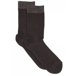 MP Woman 79613 strømpe i brun med glimmer kant