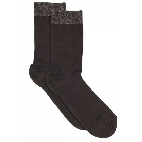 MP Woman 79613 strømpe i brun med glimmer kant