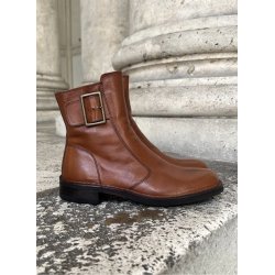 Bubetti 2047 - støvle i cognac med spænde