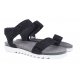 Cashott 21040 sort sandal med hvide såler og velcro remme