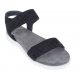Cashott 21040 sort sandal med hvide såler og velcro remme