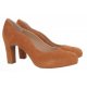 Unisa NOTES pumps i cognac farvet ruskind