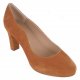 Unisa NOTES pumps i cognac farvet ruskind