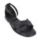 Tamaris 28112 sandal i sort skind med krydsremme
