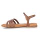 Unisa SADDLE sandal med remme i brun skind